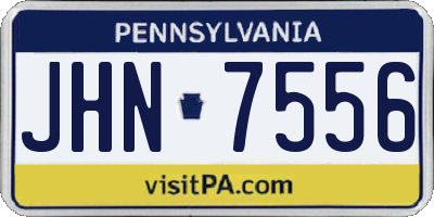 PA license plate JHN7556