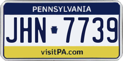 PA license plate JHN7739