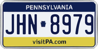 PA license plate JHN8979