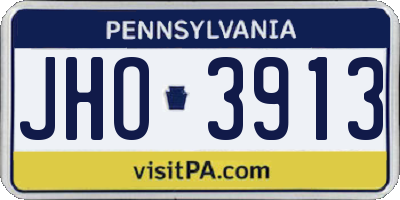 PA license plate JHO3913