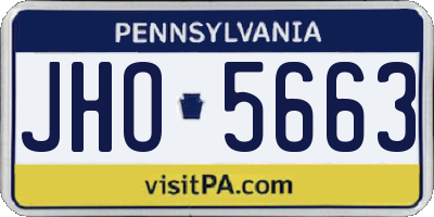 PA license plate JHO5663
