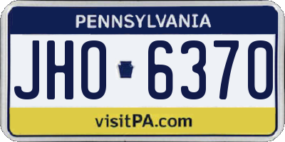 PA license plate JHO6370