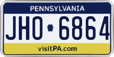 PA license plate JHO6864