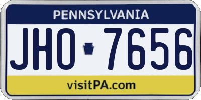 PA license plate JHO7656