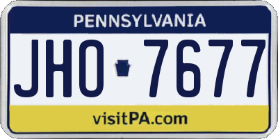 PA license plate JHO7677