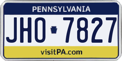 PA license plate JHO7827