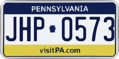 PA license plate JHP0573