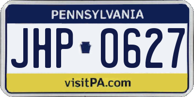 PA license plate JHP0627