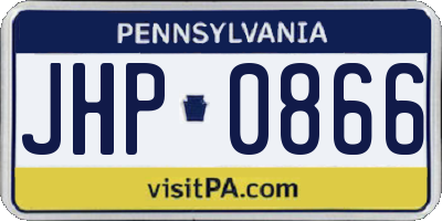 PA license plate JHP0866
