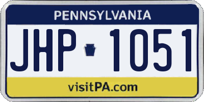 PA license plate JHP1051