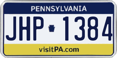 PA license plate JHP1384