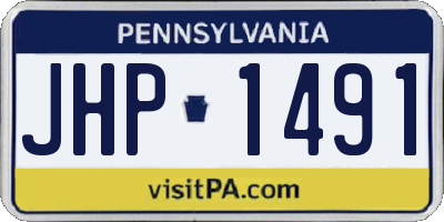 PA license plate JHP1491