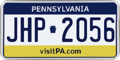 PA license plate JHP2056
