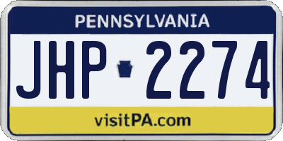 PA license plate JHP2274