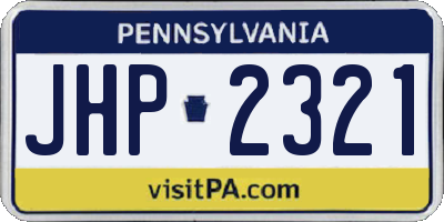 PA license plate JHP2321
