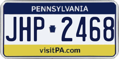 PA license plate JHP2468