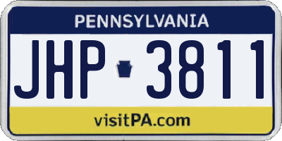 PA license plate JHP3811