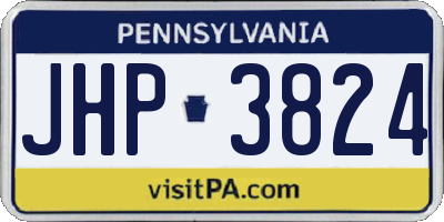 PA license plate JHP3824