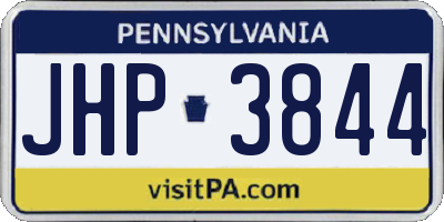 PA license plate JHP3844