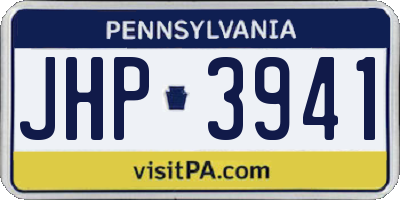 PA license plate JHP3941