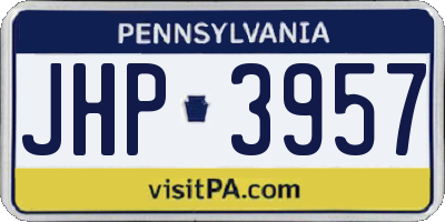 PA license plate JHP3957