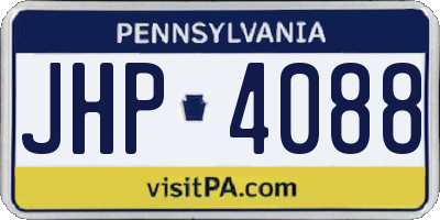 PA license plate JHP4088