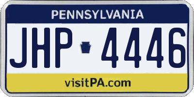PA license plate JHP4446