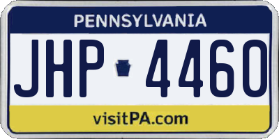 PA license plate JHP4460