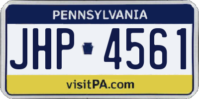 PA license plate JHP4561