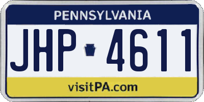 PA license plate JHP4611