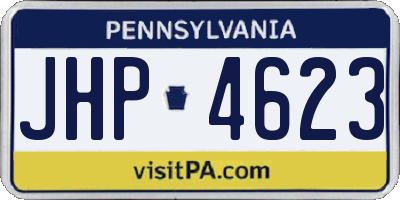 PA license plate JHP4623