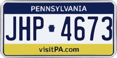 PA license plate JHP4673