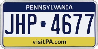 PA license plate JHP4677