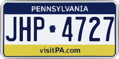 PA license plate JHP4727