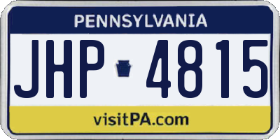 PA license plate JHP4815