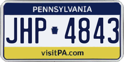PA license plate JHP4843