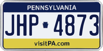 PA license plate JHP4873