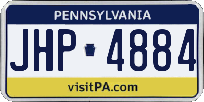 PA license plate JHP4884