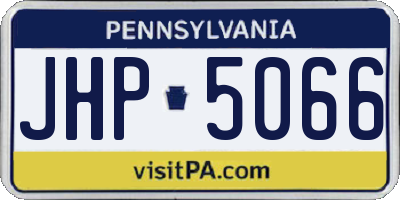 PA license plate JHP5066