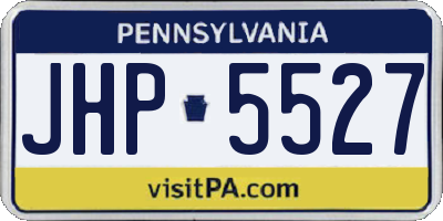 PA license plate JHP5527