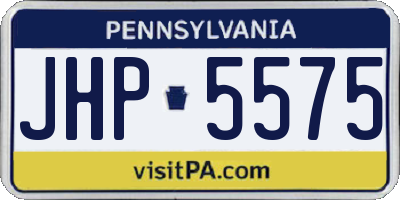 PA license plate JHP5575