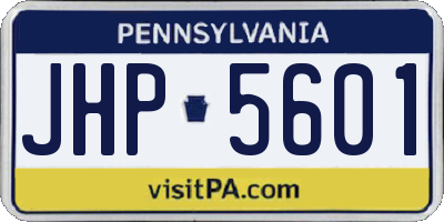 PA license plate JHP5601