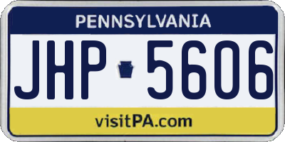 PA license plate JHP5606