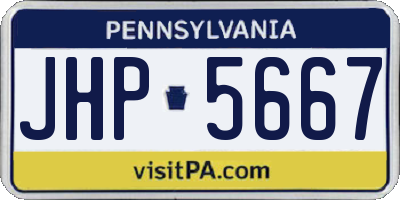PA license plate JHP5667