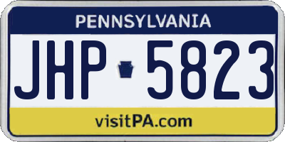 PA license plate JHP5823