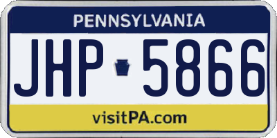 PA license plate JHP5866