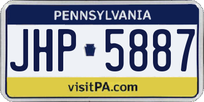 PA license plate JHP5887
