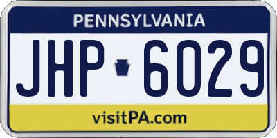 PA license plate JHP6029
