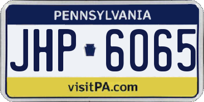 PA license plate JHP6065
