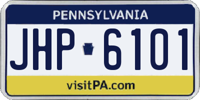 PA license plate JHP6101